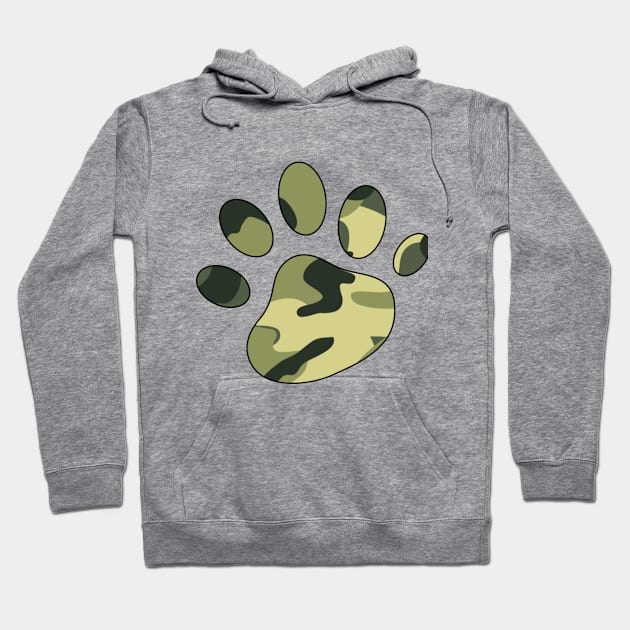 Dog paw Camo Hoodie by Sarah Creations